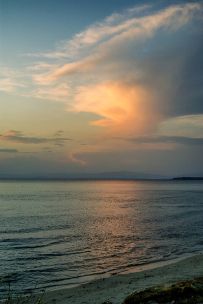 Scenic sunset near Cape Sani, Chalkidiki niemimaa, Kreikka - Valokuva, kuva