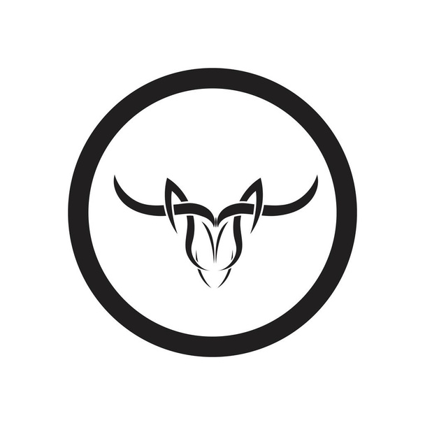 Bull horn logó és szimbólumok sablon ikonok app - Vektor, kép
