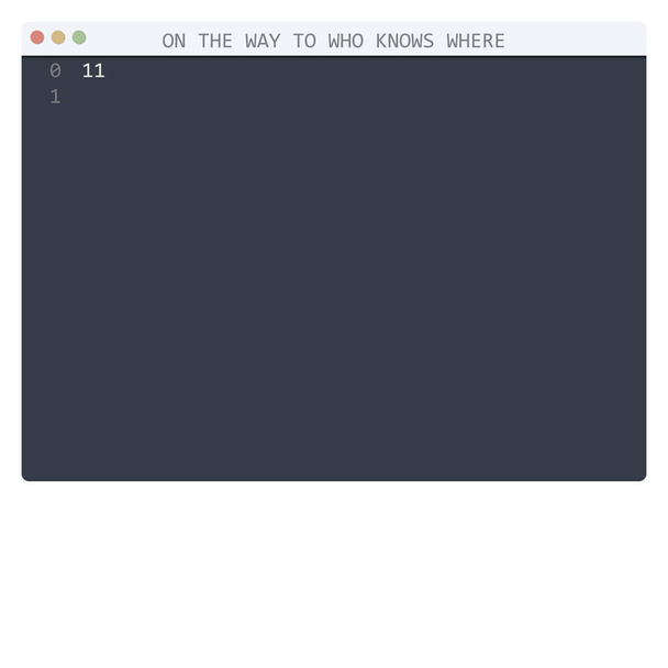 ΣΤΟ ΔΡΟΜΟ ΠΟΥ ΓΝΩΡΙΖΕΙ ΠΟΥ γλώσσα Hello World δείγμα προγράμματος στο παράθυρο επεξεργαστή - Διάνυσμα, εικόνα