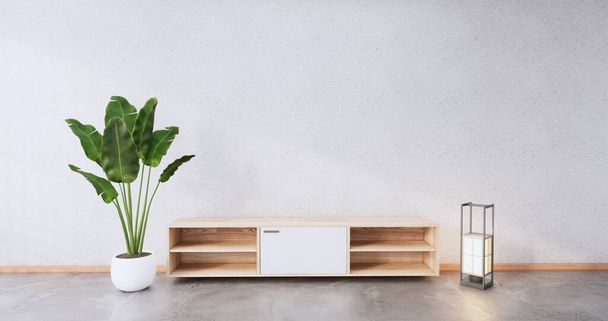 Cabinet wooden design on modern room japanese.3D rendering - Photo, image