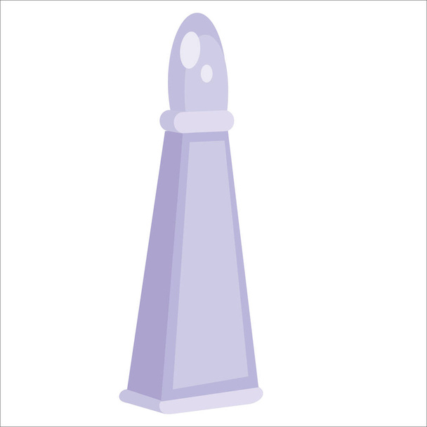 long purple perfume bottle, isolated object on white background, cartoon illustration, vector, eps - Wektor, obraz