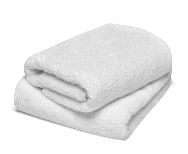 ručník bavlna koupelna bílá lázeňské látky textil - Fotografie, Obrázek