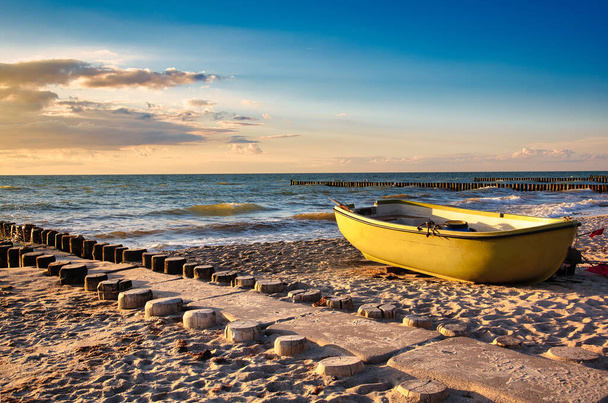 Empty fishing boat on the beach - Photo, Image