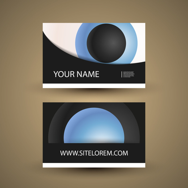 Cartão de Negócios ou Presente com Design Globes
 - Vetor, Imagem