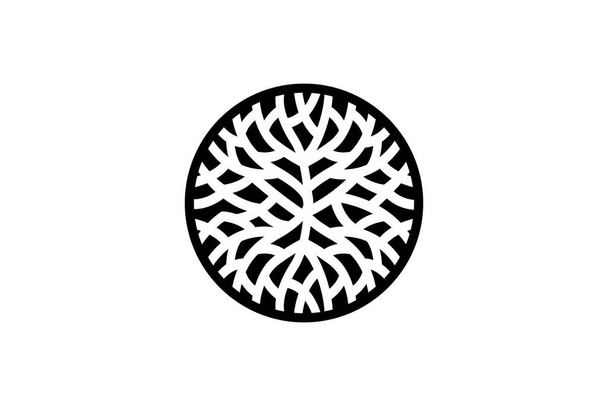 Kreative abstrakte Lebenswurzel auf weißem Hintergrund Vektor Logo Design-Vorlage - Vektor, Bild