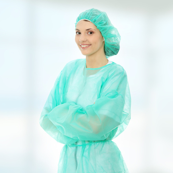 Portrait of female surgeon or nurse - Fotoğraf, Görsel