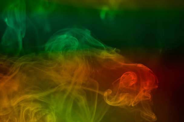 Tęcza abstrakcyjna faktura Smoke Background. dym kolor światła. - Zdjęcie, obraz