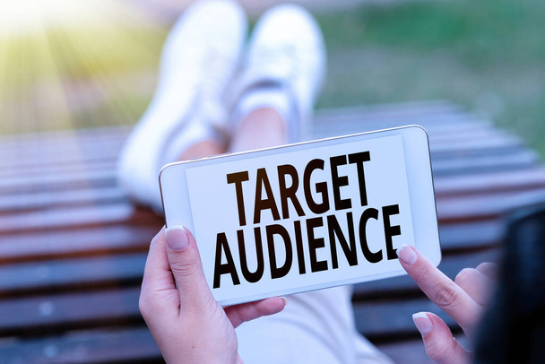 Conceptual display Target Audience. Business approach identified as the intended recipient of an advertisement Voice And Video Calling Capabilities Connecting People Together - Photo, Image