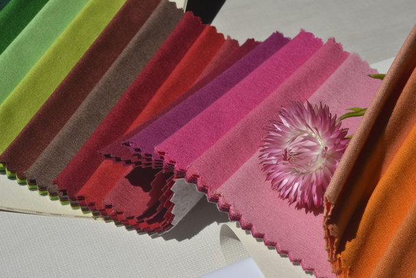 Swatches of fabrics for home decoration - Photo, Image