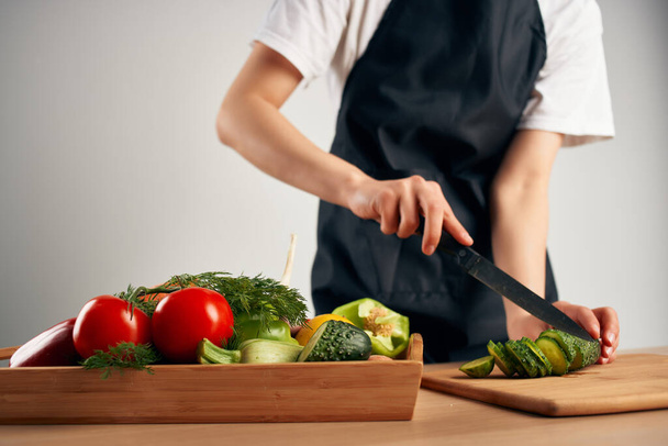 cooking fresh vegetable salad food vitamins kitchen - Photo, image