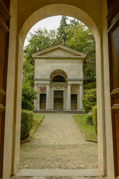 Sacro Monte of Varallo, holy mountain, is a famous pilgrimage site on Italy. Unesco world heritage - Фото, зображення