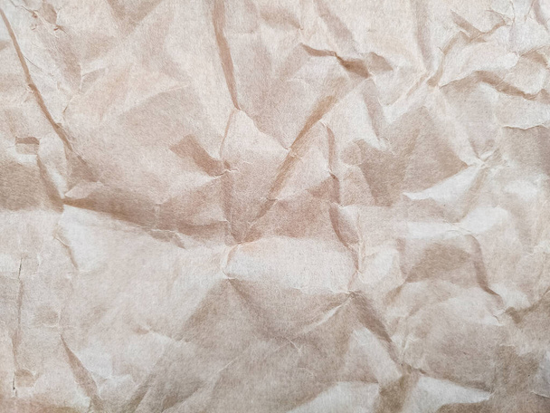 Crumpled wrinkled paper for background close up. Top view. - Valokuva, kuva