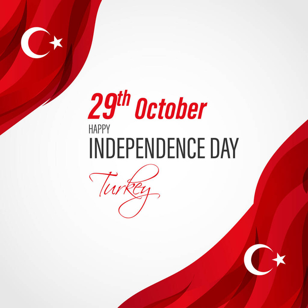 wektor ilustracja niepodległości Turcji dzień-29 Październik - Wektor, obraz