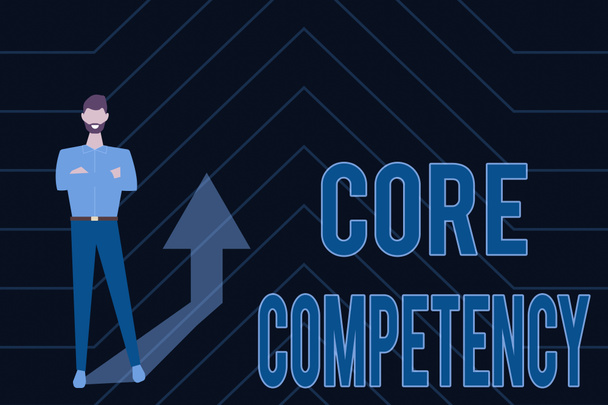 Kézírás szöveg Core Kompetencia. Koncepció jelentése több erőforrás és készség összehangolt kombinációja Online dokumentumok és információk gyűjtése, adatbevitel és adatrögzítés - Fotó, kép