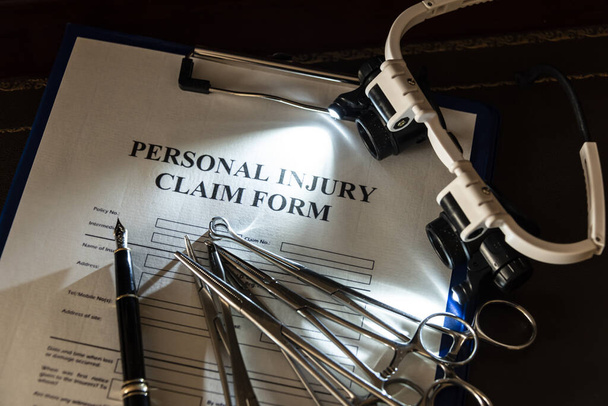 Medical malpractice claim form for lawyers. Calculation of compensation - Photo, Image