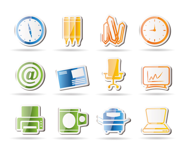 Business and Office tools icons - Vector, Imagen