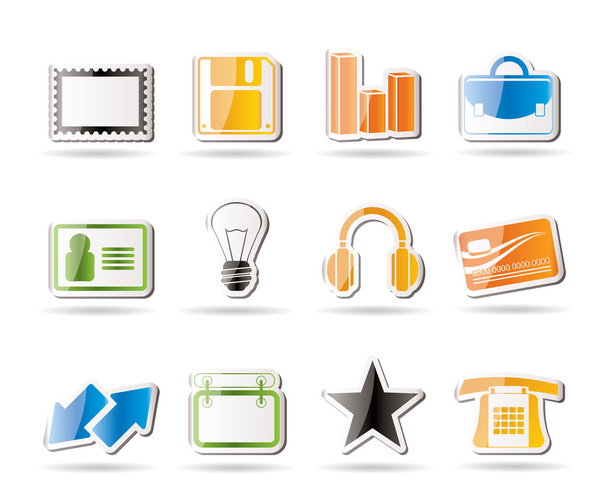 Office and business icons - Vetor, Imagem