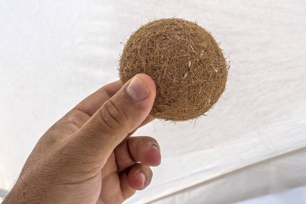 Eierlikör Ball aus Seegras Faser Detail - Foto, Bild