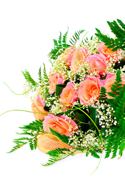 Ramo de flores de colores aislados sobre fondo blanco
 - Foto, imagen