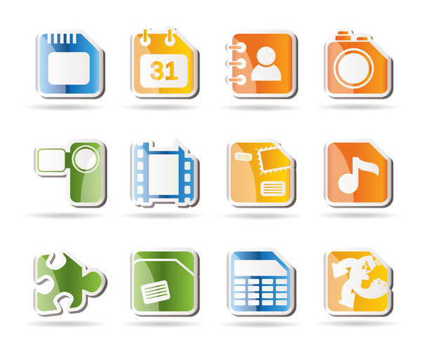 Mobile Phone, Computer and Internet Icons - Vecteur, image