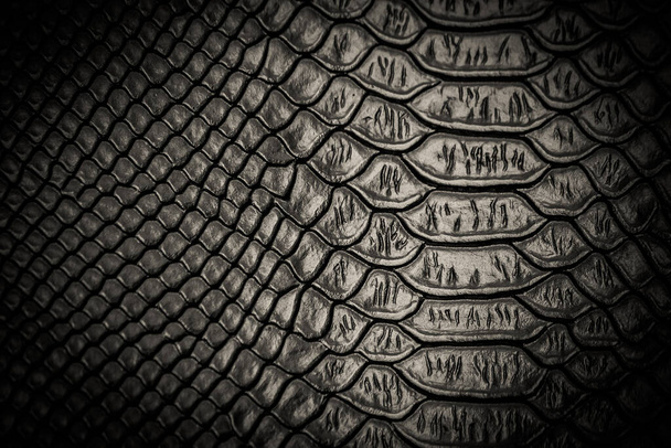 Fekete kígyó bőr minta textúra háttér - Fotó, kép