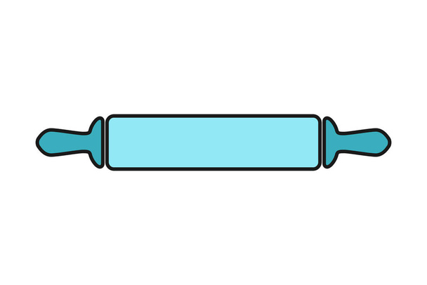 Rollling pin for baking or bakery symbol in vector icon - Vector, Image