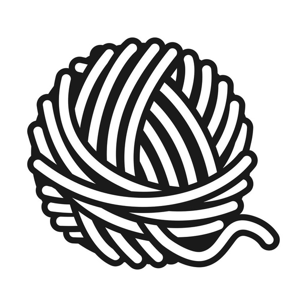 Yarn ball or ball of wool for knitting in vector icon - Vettoriali, immagini