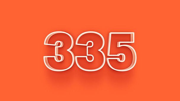 ілюстрація 3d 335 номера на помаранчевому фоні
 - Фото, зображення