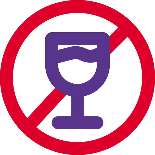 Alcohol prohibido por menos de 18 años restricción de edad - Vector, imagen
