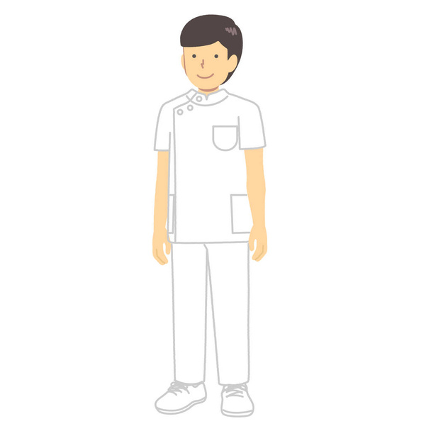 Male illustration of a chiropractor : Occupation - Vector, Image