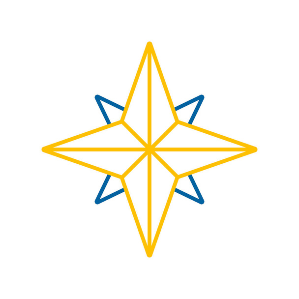Windrosenvektorsymbol. Navigationszeichen. Grafik-Symbol für Reise-und Tourismus-Website und Apps-Design, Logo, App, UI - Vektor, Bild