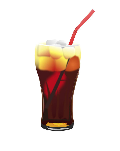  Vector illustration of a drink with ice - Vector, Image