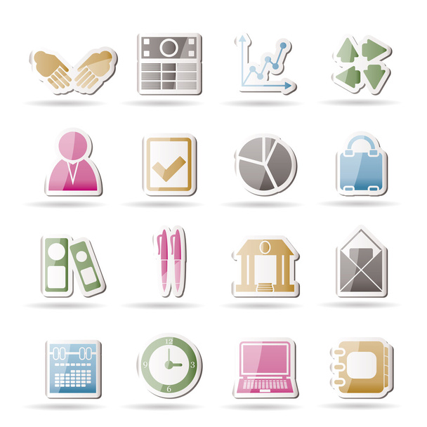Business and Office icons - Vector, imagen