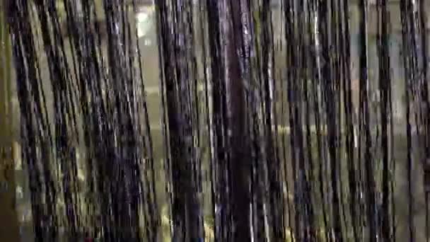 Abstract background shiny stripes and flashing linear objects structure moving in a space - Footage, Video