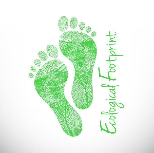 ecological footprint illustration design - Foto, imagen