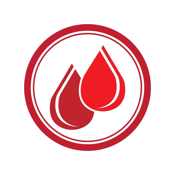 gota de sangre logotipo ilustración diseño plantilla - Vector, imagen