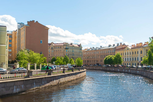  City landscape of the embankment part. Griboyedov Canal in St. Petersburg in Russia. - Fotografie, Obrázek