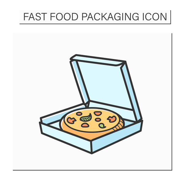 Pizza színe ikon - Vektor, kép
