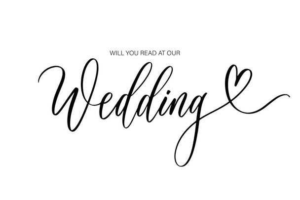 Olvasol az esküvőnkön? Koszorúslány Ask Card, esküvői meghívó, koszorúslány party Ajándék ötletek, esküvői kártya - Vektor, kép