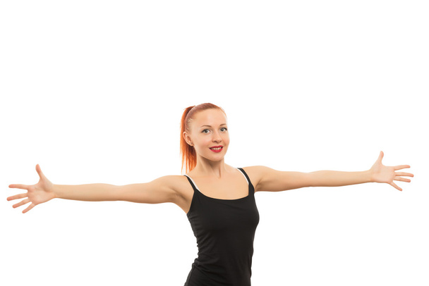 Woman with arms wide open - Photo, Image
