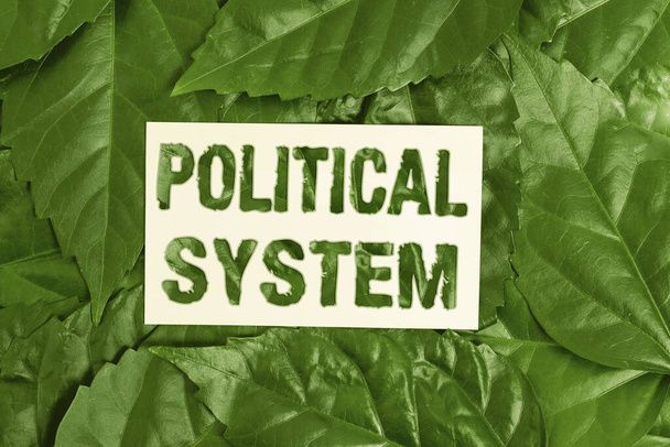 Conceptual caption Political System. Business approach the process for making official government decisions Nature Conservation Ideas, New Environmental Preservation Plans - Photo, Image