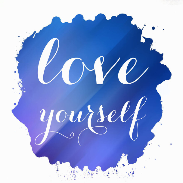 love yourself text on abstract vivid background - Photo, Image