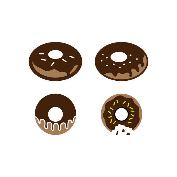Donut simgesi tasarım illüstrasyon vektörü - Vektör, Görsel