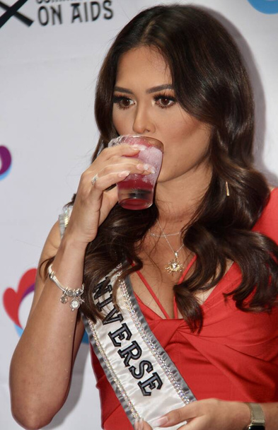 (NEW) Miss Universe, Andrea Meza named as the Madrina of the Latino Commission on Aids. September 16, 2021, New York, USA: The Miss Universe 2020, Mexican Andrea Meza, 27 years old, is named as the Madrina of the Latino Commission on Aids at Rosa Mex - Foto, immagini