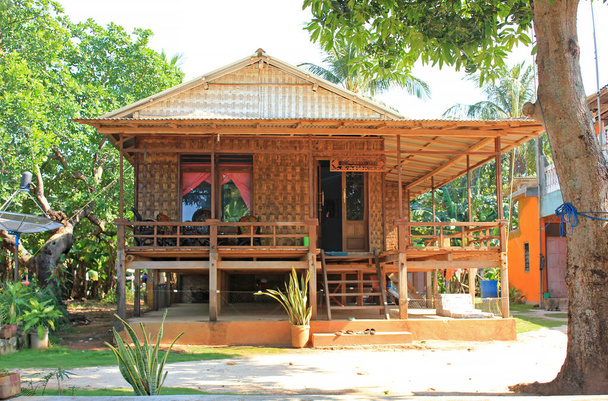 Kudotut bambu talo puujalat Karimun Jawa Indonesia - Valokuva, kuva