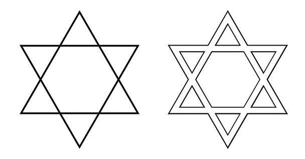 Star of David. Jewish sign symbol on white background. illustration. Ranking quality service review feedback. Israel - Photo, Image