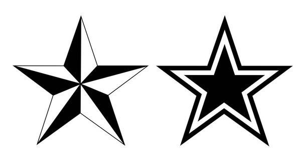 Černé, bílé hvězdy znamení symbol na bílém pozadí. ilustrace. Zpětná vazba hodnocení kvality služeb. Nejlepší oblíbená volba. - Fotografie, Obrázek