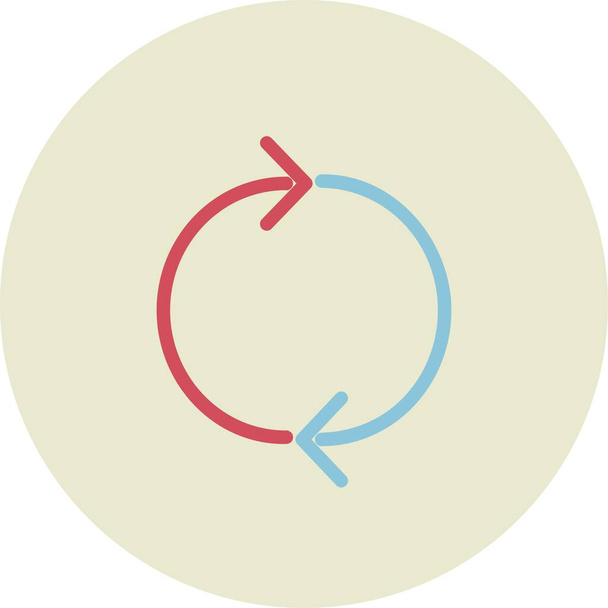 Cycle Vector Line Flat Circle Icon Desig - Vector, Image