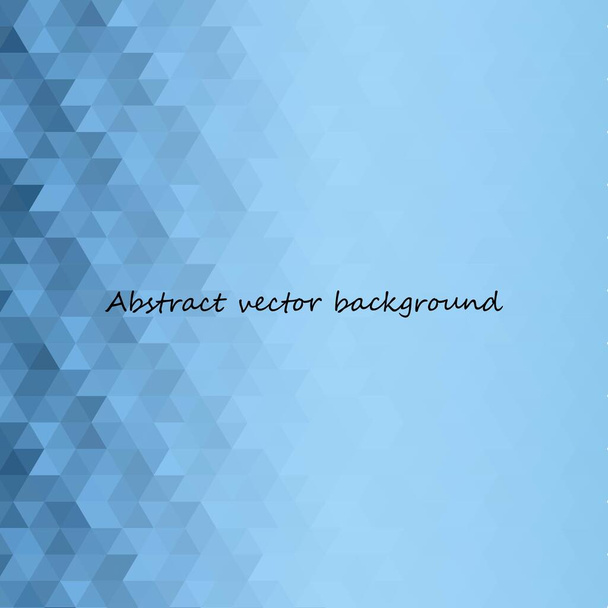 light blue triangular background. polygonal style. mosaic background - Vector, Image