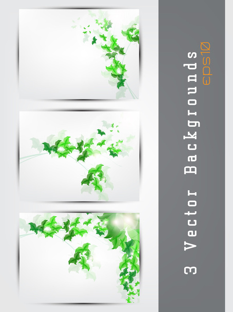 Green background set - Vector, Image